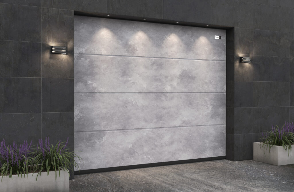 Bedrucktes Garagentor mit Beton Antik Optik