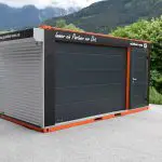 Mobiler Schauraum-Container | Garagentore, Industrietore und Rolltore